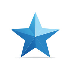 Obraz premium Simple Geometric Vector Illustration of a Five Pointed Star in Blue Tone