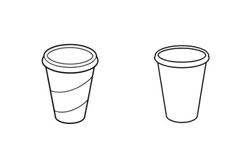 Two lined cups drink beverage