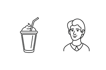 Man with beverage person drink