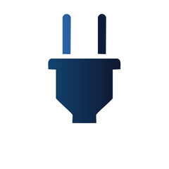 Electric plug icon, energy connection symbol illustration
