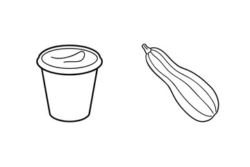 Container and squash vegetable food