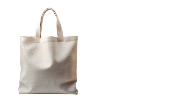 Tote bag, reusable and spacious, designed for everyday use, lightweight and durable, perfect for shopping, travel, school, or work, featuring sturdy handles and a minimalist style on a clean white bac