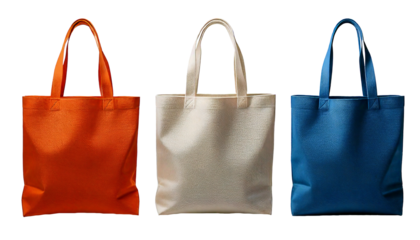 Tote bag, reusable and spacious, designed for everyday use, lightweight and durable, perfect for shopping, travel, school, or work, featuring sturdy handles and a minimalist style on a clean white bac