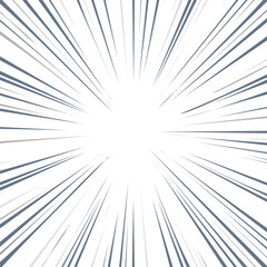 Obraz premium Comic speed lines. Radial manga burst. Vector cartoon action and motion rays with lightnings. Boom effect with perspective.bang, blast, boom, burst, comic, effect, explode, explosion, fast, flash, 