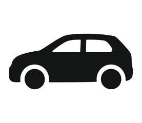 Modern car silhouette icon with vibrant color options isolated on white background