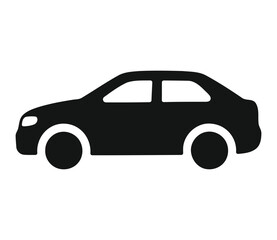 Modern car icon design with vibrant color options isolated on white background