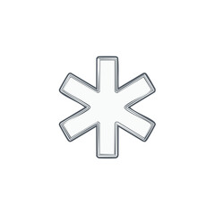 Obraz premium Star of Life Medical Symbol Emergency Care Icon Design