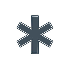 Star of Life Medical Symbol Emergency Healthcare Icon Service for Help