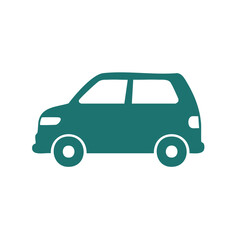 Teal Car Illustration: Vehicle, Auto, Transportation Design, Automotive Industry Concept