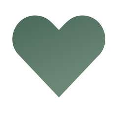 Green Heart Shape Symbol of Love and Affection Relationship