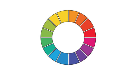 Obraz premium Understanding the fundamental principles of color theory and harmonious combinations for artistic expression