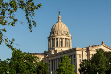 Early morning at the Oklahoma State Capitol Building.  Oklahoma city, OK, USA.
