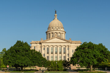 Early morning at the Oklahoma State Capitol Building.  Oklahoma city, OK, USA.