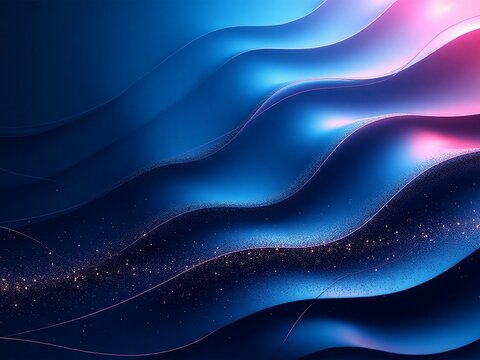 Black navy dark cobalt blue abstract background. Color gradient ombre transition. Noise grain particle granular. Wave wavy line stripe. Diagonal. Neon electric bright metallic shimmer glitter. Design
