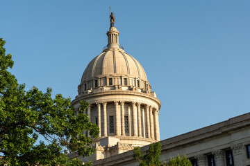 Early morning at the Oklahoma State Capitol Building.  Oklahoma city, OK, USA.