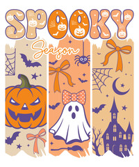 Spooky Season Brushstroke, Halloween SVG