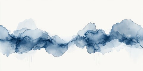 Flowing Blue Watercolor Abstract for Design and Branding Use