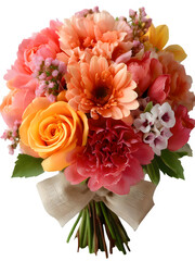 Flower rose bouquet art on transparent background