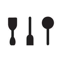 A complete make up brush set and kitchen utensil collection, isolated on white