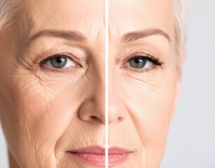 Before and after facial rejuvenation