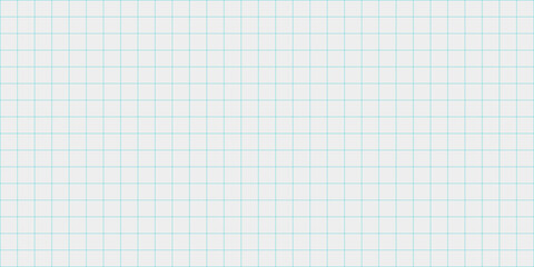 Seamless blue grid on white background, resembling classic graph paper. Ideal for math, design, or school themed visuals. Vector art