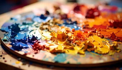 Colorful artist's palette