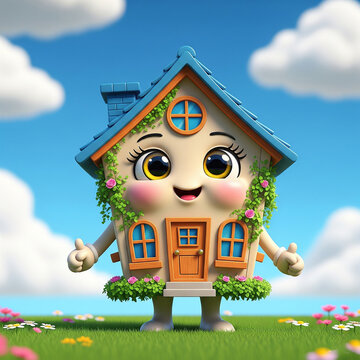 house on the grass