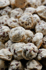 Delicious chocolate chip cookies baked to perfection with a golden crust and soft center