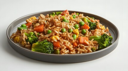 Delicious Vegetable Fried Rice with Broccoli, Carrots, and Peas