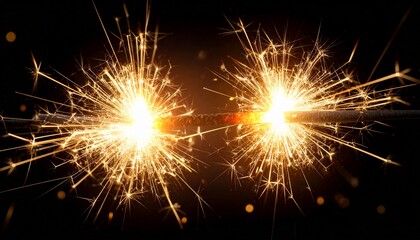 Electrifying display of sparks created by two connecting wires