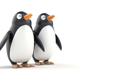 Fototapeta premium penguin on a white background