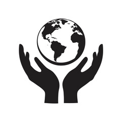 hands holding earth