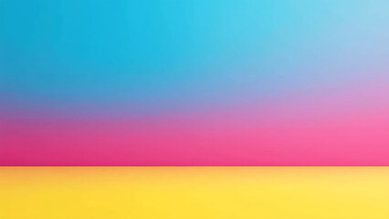 vibrant hot pink blue cyan linear gradient stretches across image blending solid foundation soft vivid yellow natural