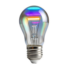 Led light bulb design on transparent background