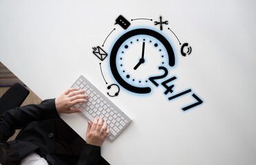 24-hour customer support via help desk, live chat, and online services ensures technical assistance...