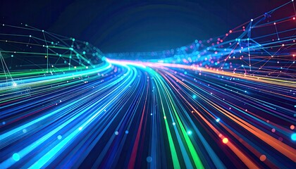 Fototapeta premium Abstract digital highway (4)