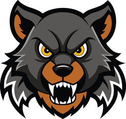 Angry mole mascot logo design with wide paws and graphic elements