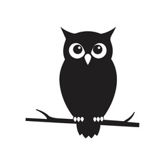 owl perched on a branch vector art