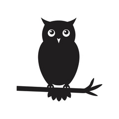 Fototapeta premium owl perched on a branch vector art