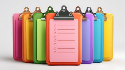 Chic 3D white clipboard for task management icon  
