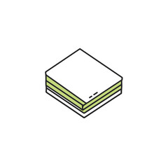 Layered cake icon illustration.