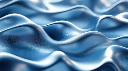 Obraz premium Abstract Metallic Waves Displaying Smooth Curves and Light Reflections background