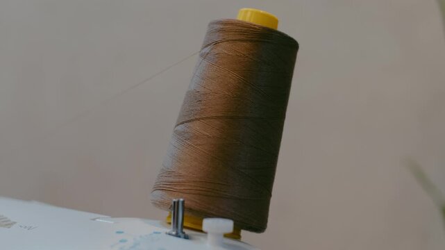 Threaded Focus at the Sewing Machin