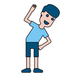 Illustration of a Man Doing Exercise