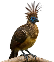 Obraz premium a tropical hoatzin bird, Opisthocomus hoazin, with a unique crest