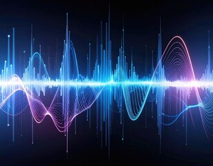 Abstract digital audio waveform