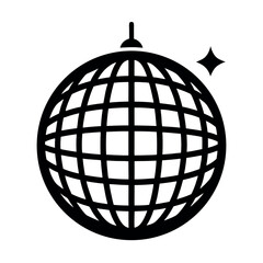 Disco Ball Grid Icon Vector Illustration