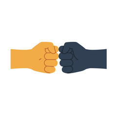 A minimalist fist bump vector icon for friendship