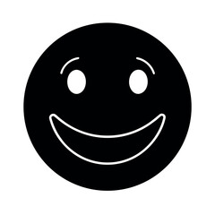 Fototapeta premium Emoji Smile Icon in Bubble Vector Illustration