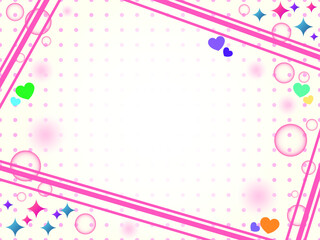 vector background created by many objects like heart, line, dot